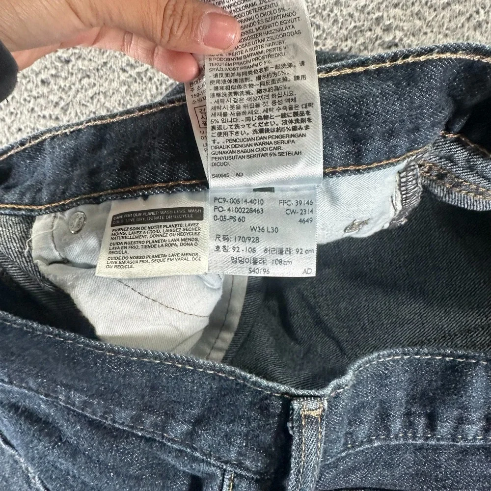 Levi's 514 Jeans‎ Mens 36x30 Blue Cotton Denim Straight Leg Outdoor Workwear